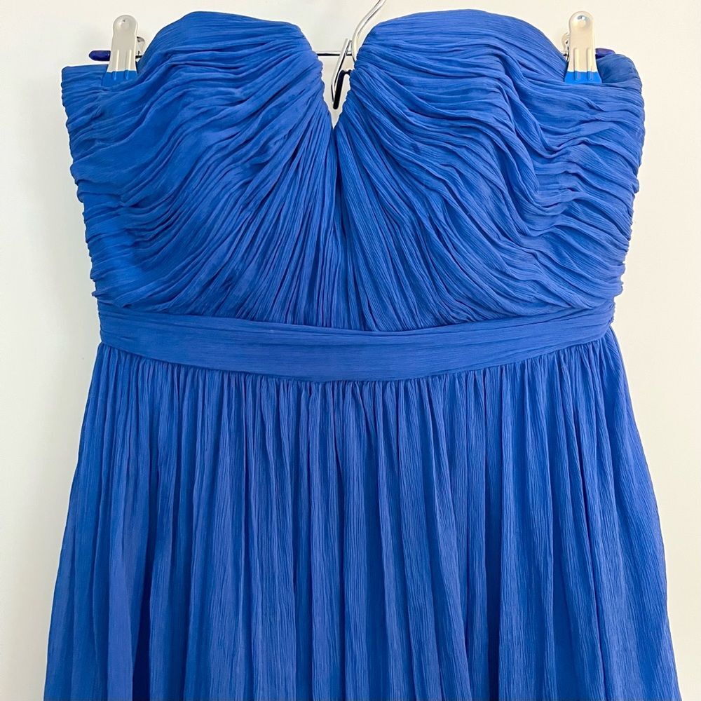 J.Crew Royal Blue Sleeveless Mini Chiffon Dress - Picture 6 of 10